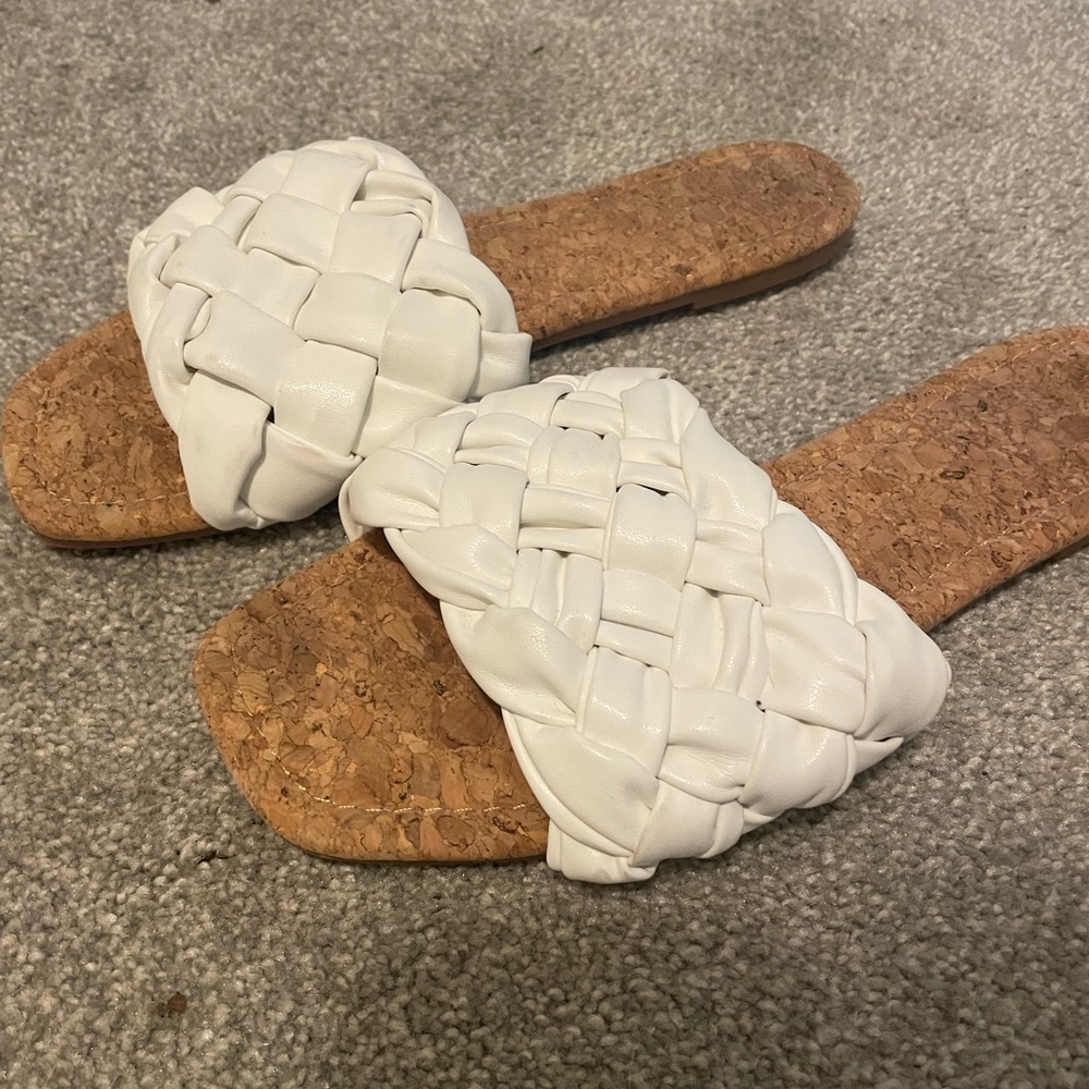 White sandals